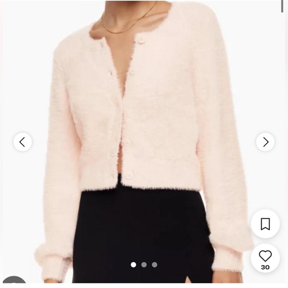 Sunday Best Pink Fuzzy Cardigain - Picture 2 of 6